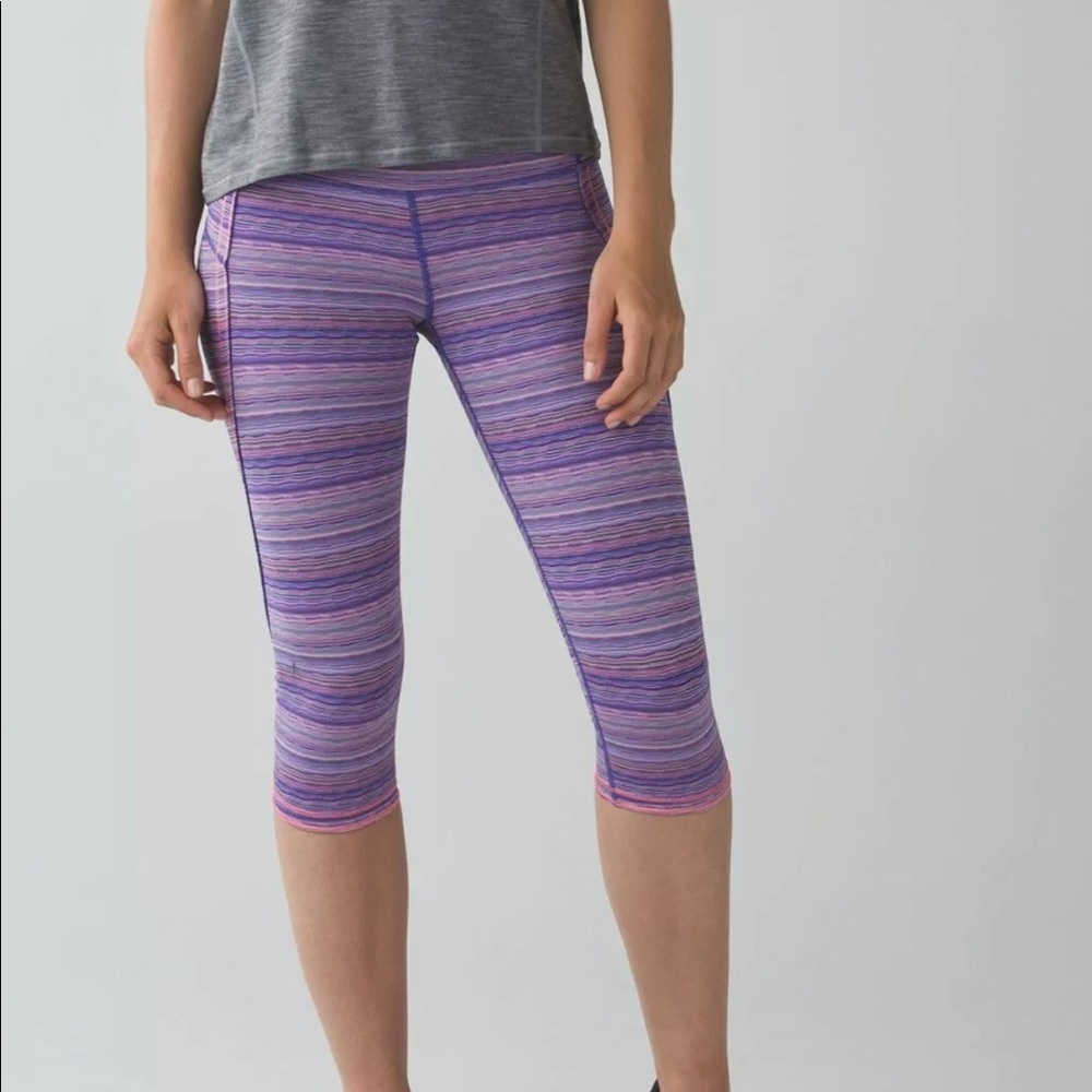 Lululemon Run Top Speed Crop Capri Pants Size 10